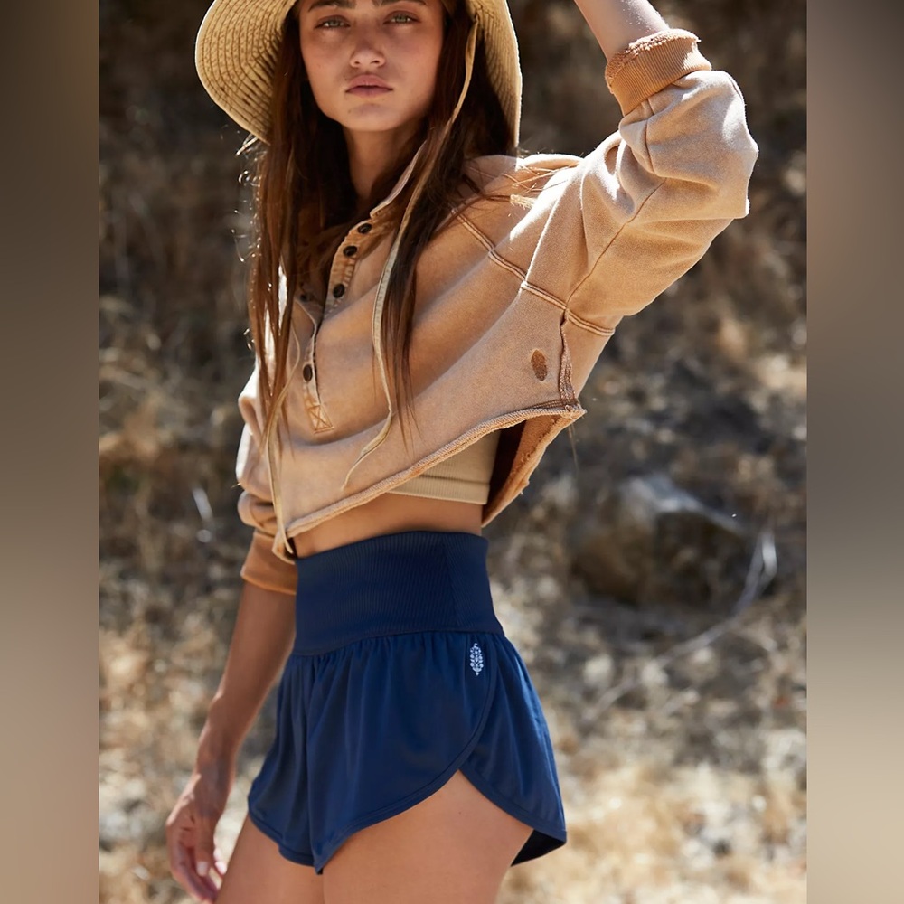 Free People Movement Game Time Shorts Navy
